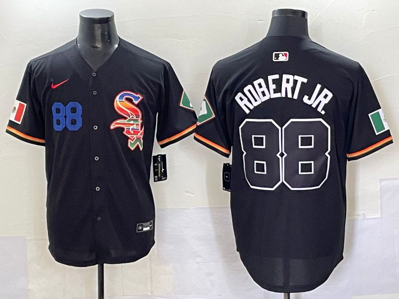 Men 2025 Chicago White Sox #88 Robert jr Black Game Nike MLB Jersey style 7093